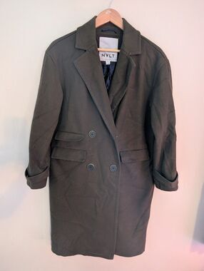 NVLT Anthropologie Olive Military Coat Size S